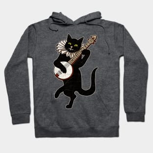 Vintage Cat Playing Banjo Hoodie